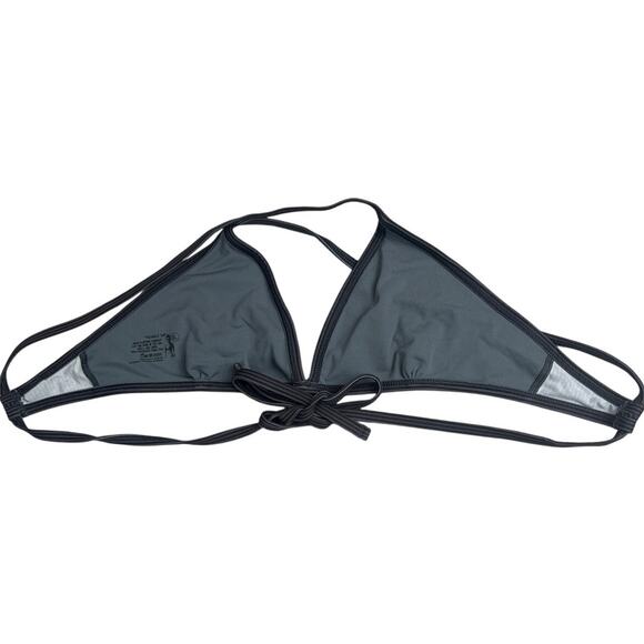 Jolyn Triangle Bikini Top Gray Stripped XL - Picture 2 of 5